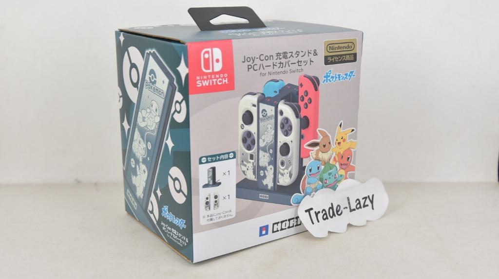 全新 Switch 主機joy Con 無線手掣充電座charger Stand Pc 水晶透明保護殼 Pokemon Hori 比卡超寵物小精靈精靈寶可夢伊貝 遊戲機 遊戲機裝飾配件