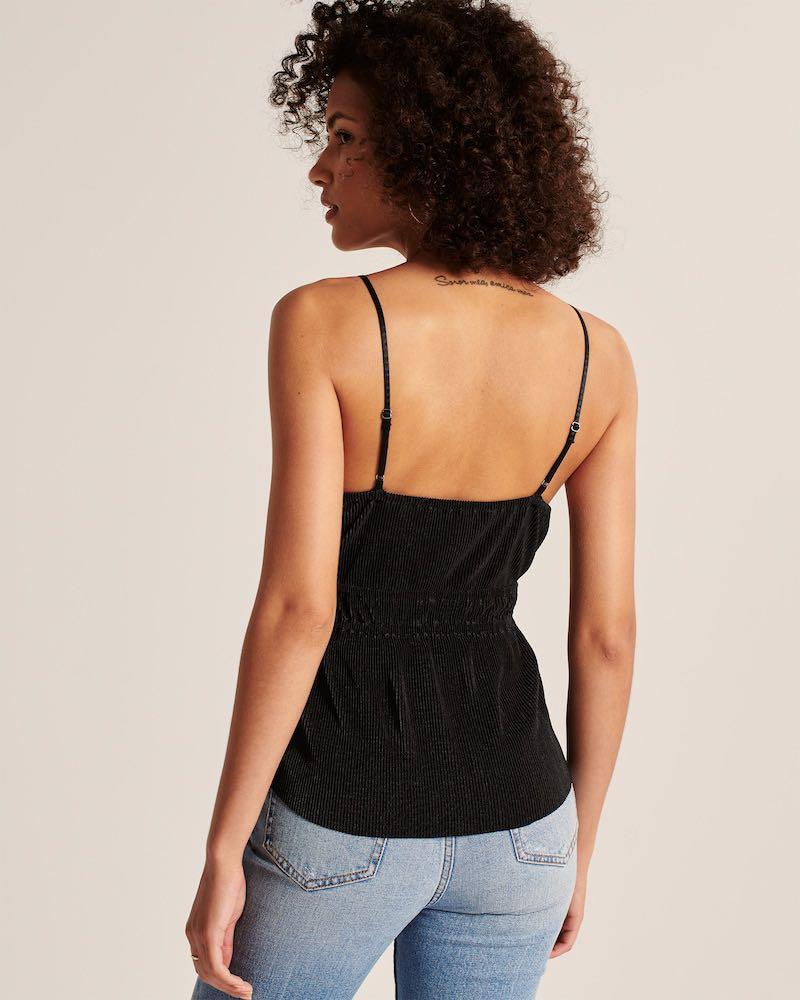 Abercrombie Satin Pleated Cami Top, Women's Fashion, Tops, Sleeveless on  Carousell