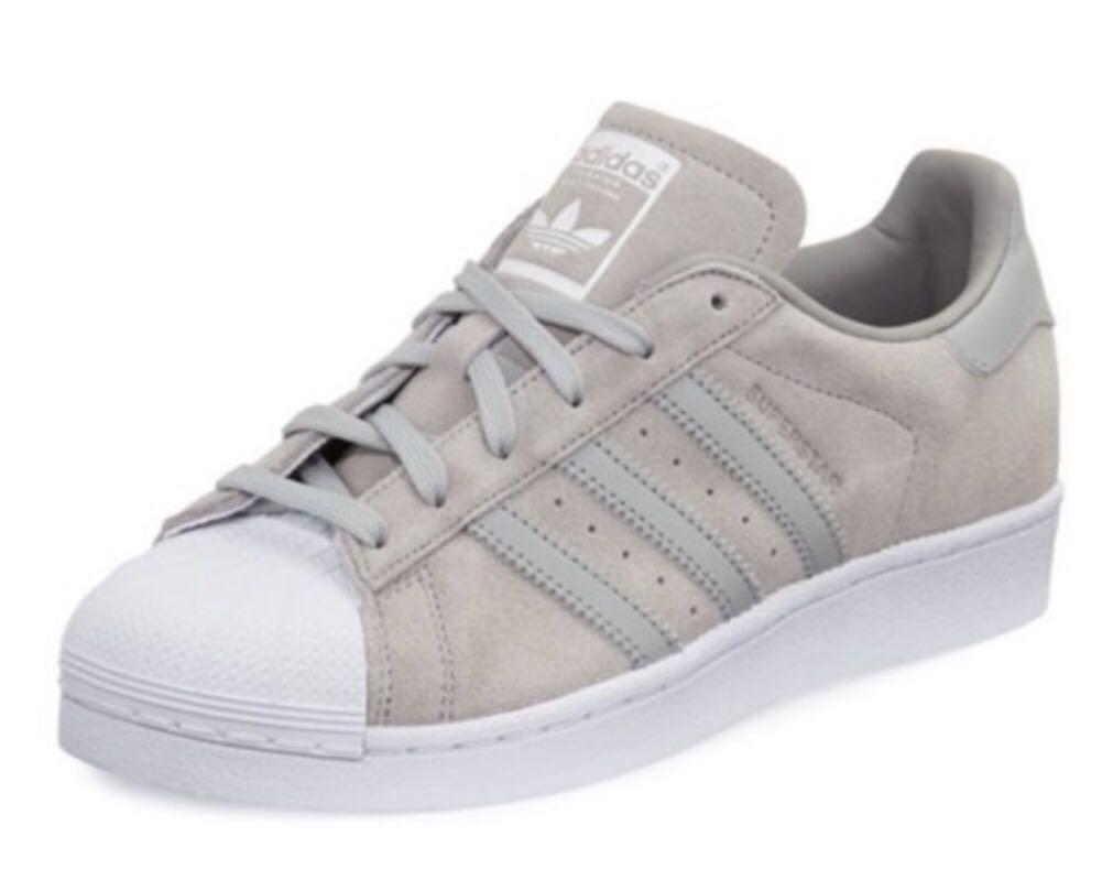 Adidas Superstar Gray Suede