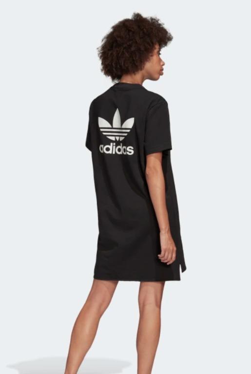 adidas trefoil dress black
