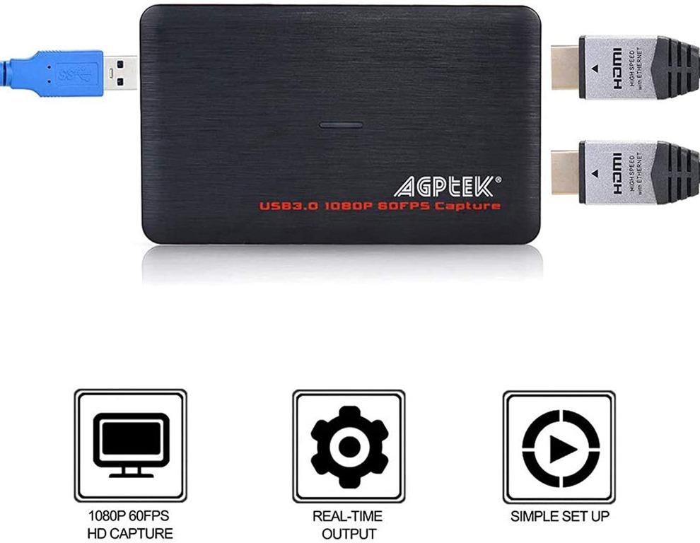AGPTEK USB 3.0 HDMI HD Video Game Capture Card 1080P 60FPS Game