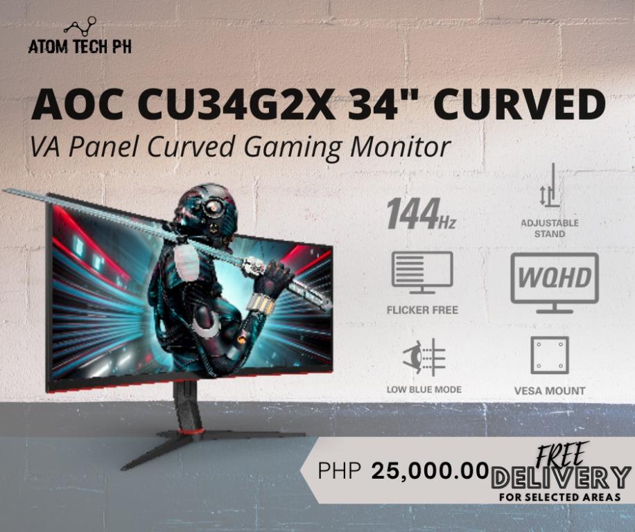 Aoc Cu34g2x 34 Inch Curved Gaming Monitor Computers Tech Parts Accessories Monitor Screens On Carousell