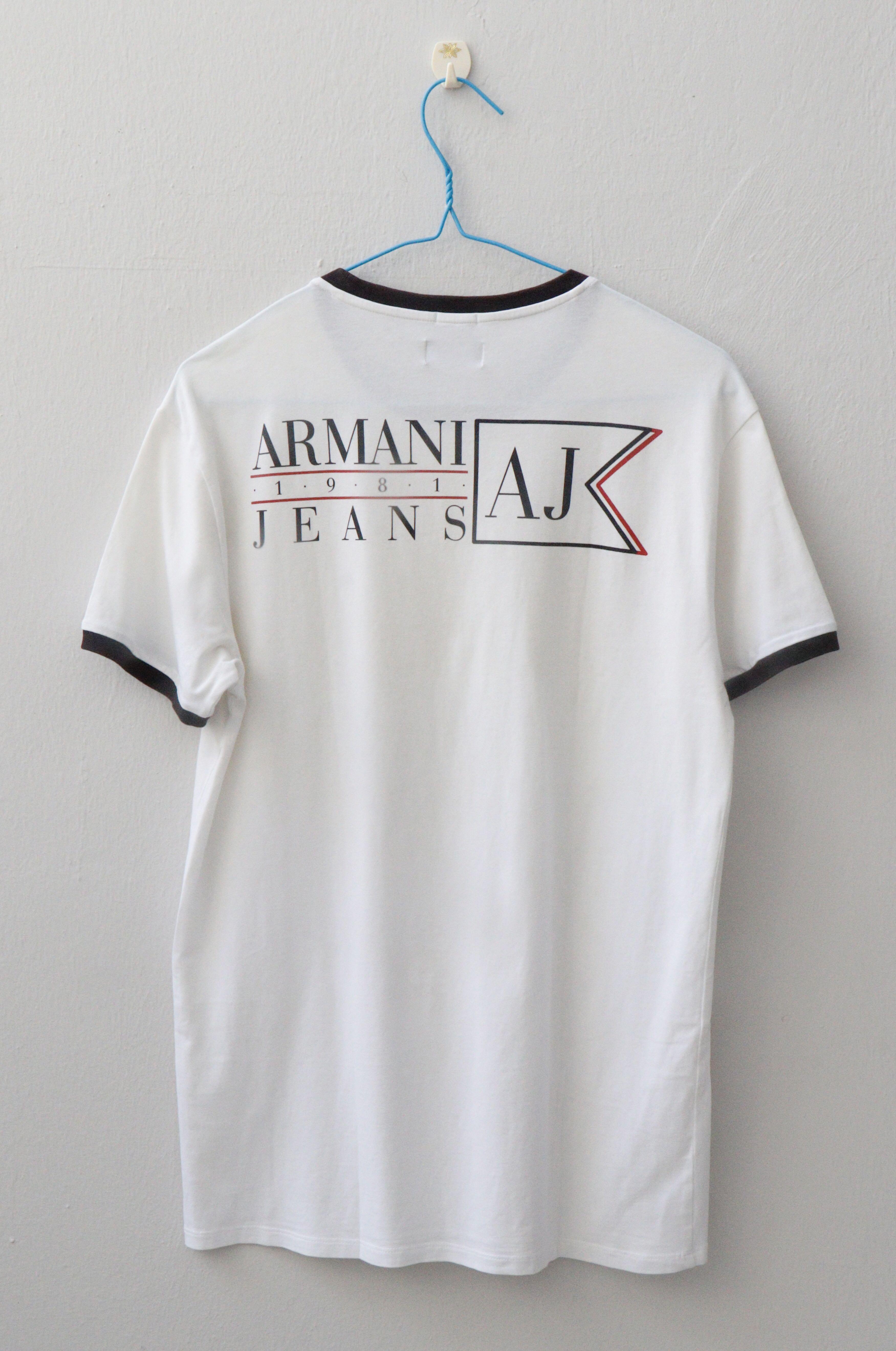 Udtale se anden ARMANI JEANS 1981 ROUND NECK T-SHIRT, Men's Fashion, Tops & Sets, Tshirts &  Polo Shirts on Carousell
