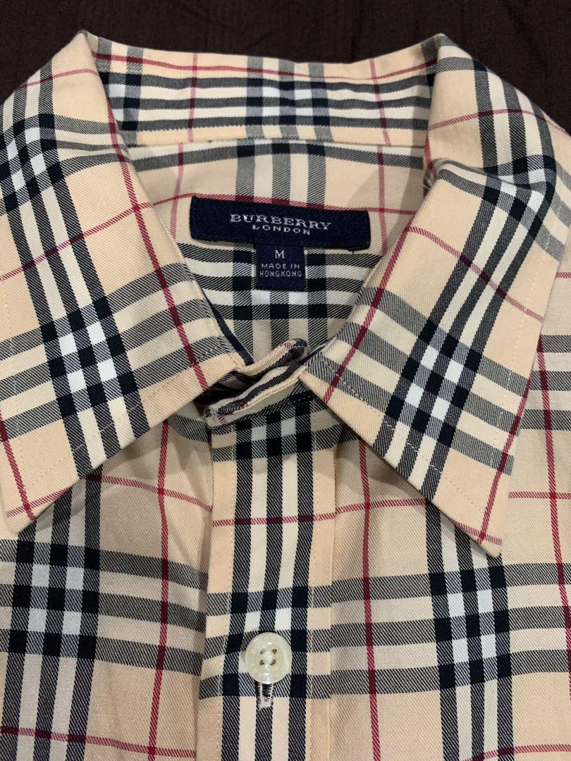 Authentic Burberry vintage check shirt, Luxury, Apparel on Carousell