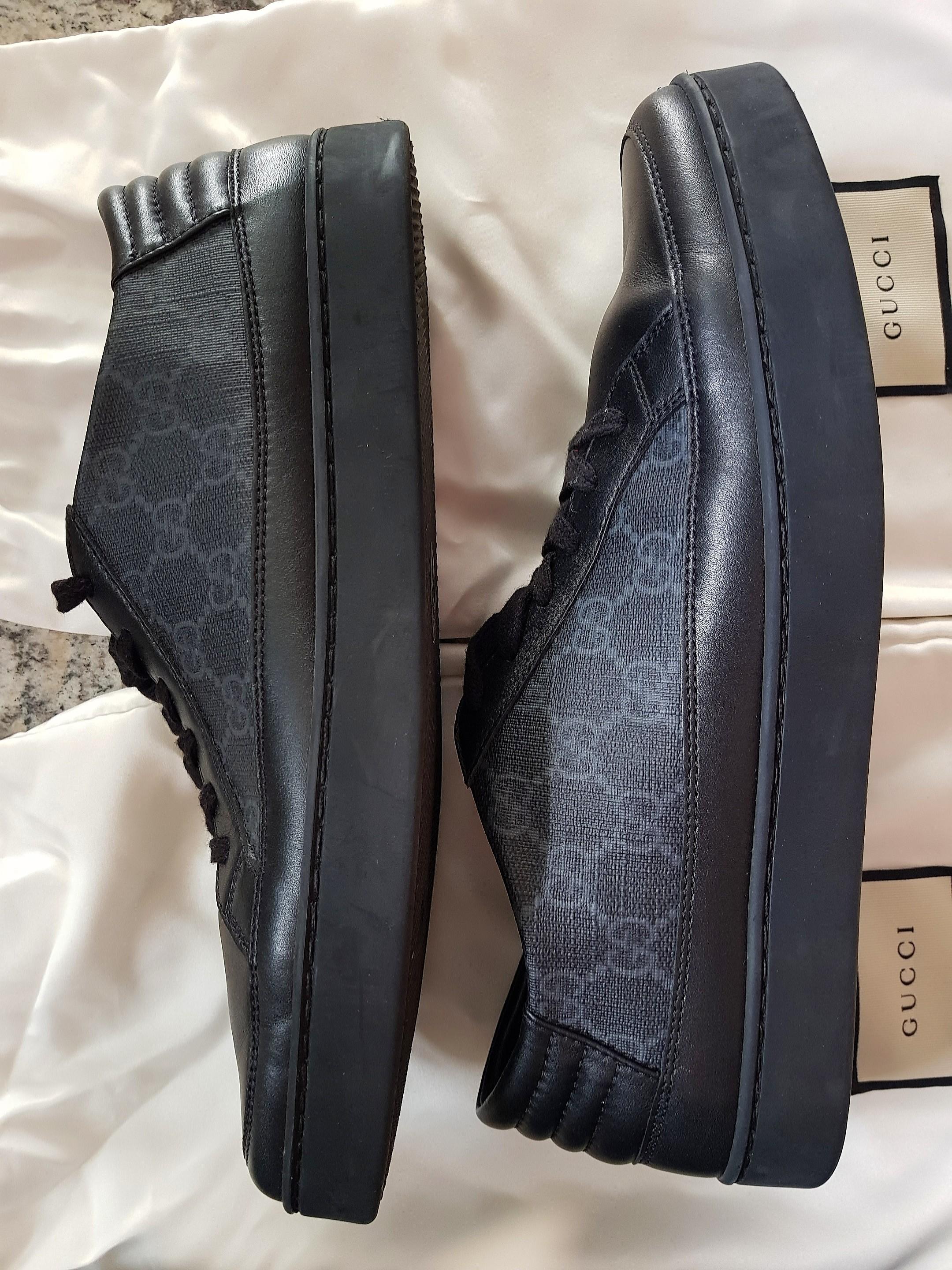 AUTHENTIC RARE DESIGN GUCCI FULL LEATHER MEN SHOES ALMOST NEW CONDITION SIZE EURO 43 US 10 UK 9.5