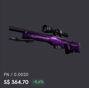 AWP Lightning Strike Factory New, Video Gaming, Gaming Accessories, Game  Gift Cards & Accounts on Carousell