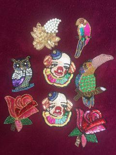 Beaded sequins patches