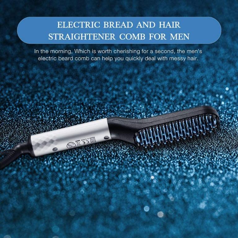 Hair styling iron deals comb beard straightener curler