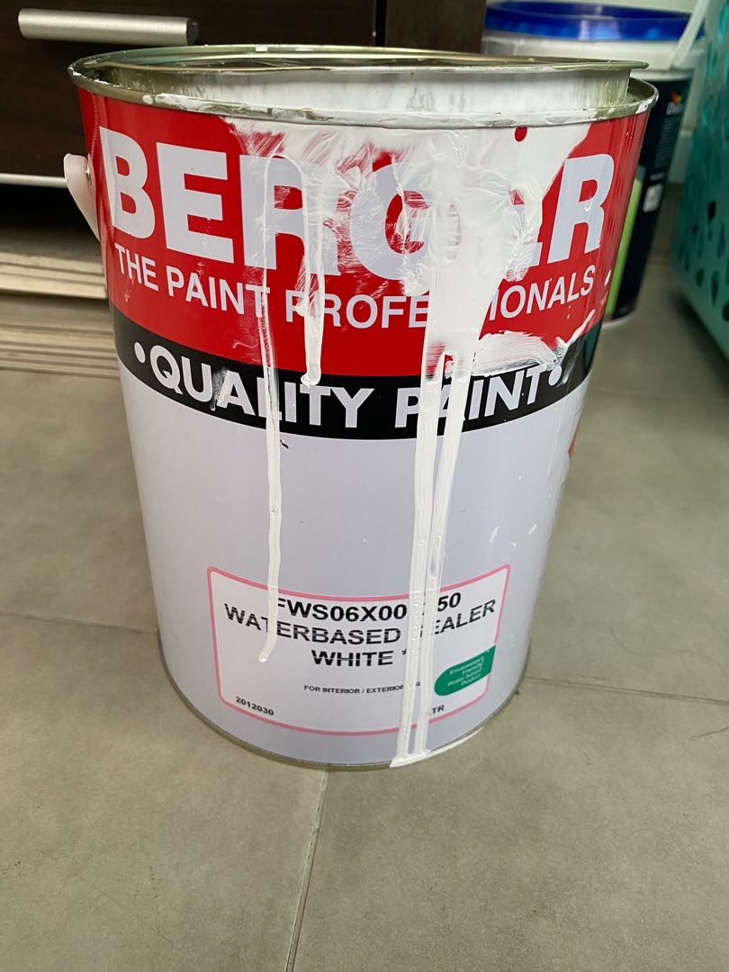 Berger waterbased sealer white 5 litres, Everything Else on Carousell
