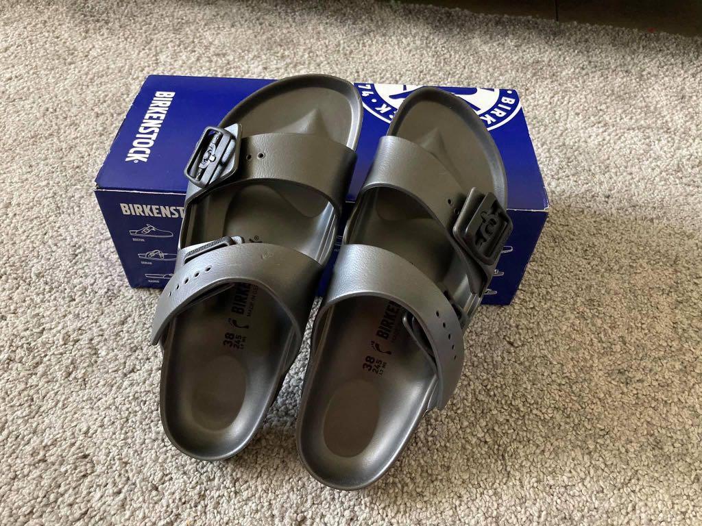 Birkenstock Arizona Eva Gray Eu38 Women s Fashion Footwear Flats Sandals on Carousell