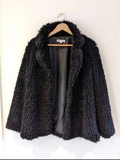 Black Fluffy Teddy Jacket