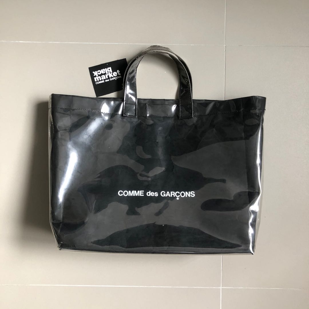 Cdg black shop market tote bag