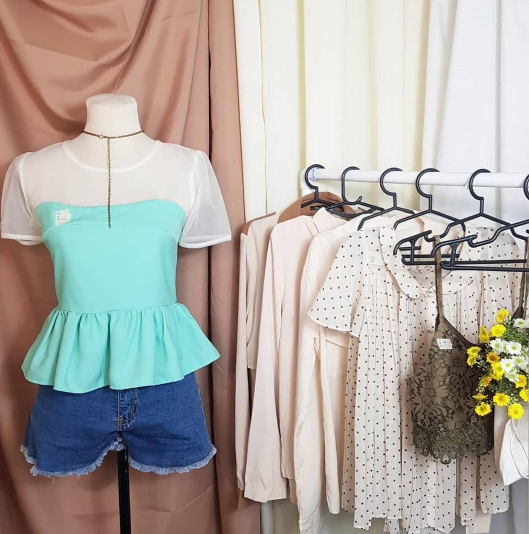 aqua colored tops