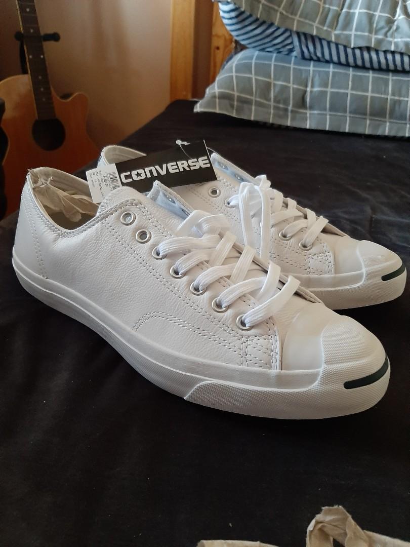 værtinde side høg Converse Jack Purcell White Leather Sneakers, Men's Fashion, Footwear,  Sneakers on Carousell