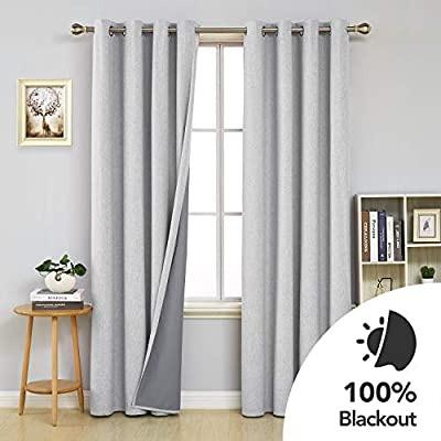 Deconovo Linen Look Full Blackout Curtains Eyelet Thermal Insulated Bedroom Curtains With Coating Back Layer For Nursery 52 X 90 Inch Light Grey 1 Pair Furniture Home Decor Cushions Linen On Carousell Lowers outside noise and insulates against heat and cold cutting back on window related energy loss and costs. carousell