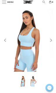 EE SQUARE NECK BRA - PASTEL BLUE