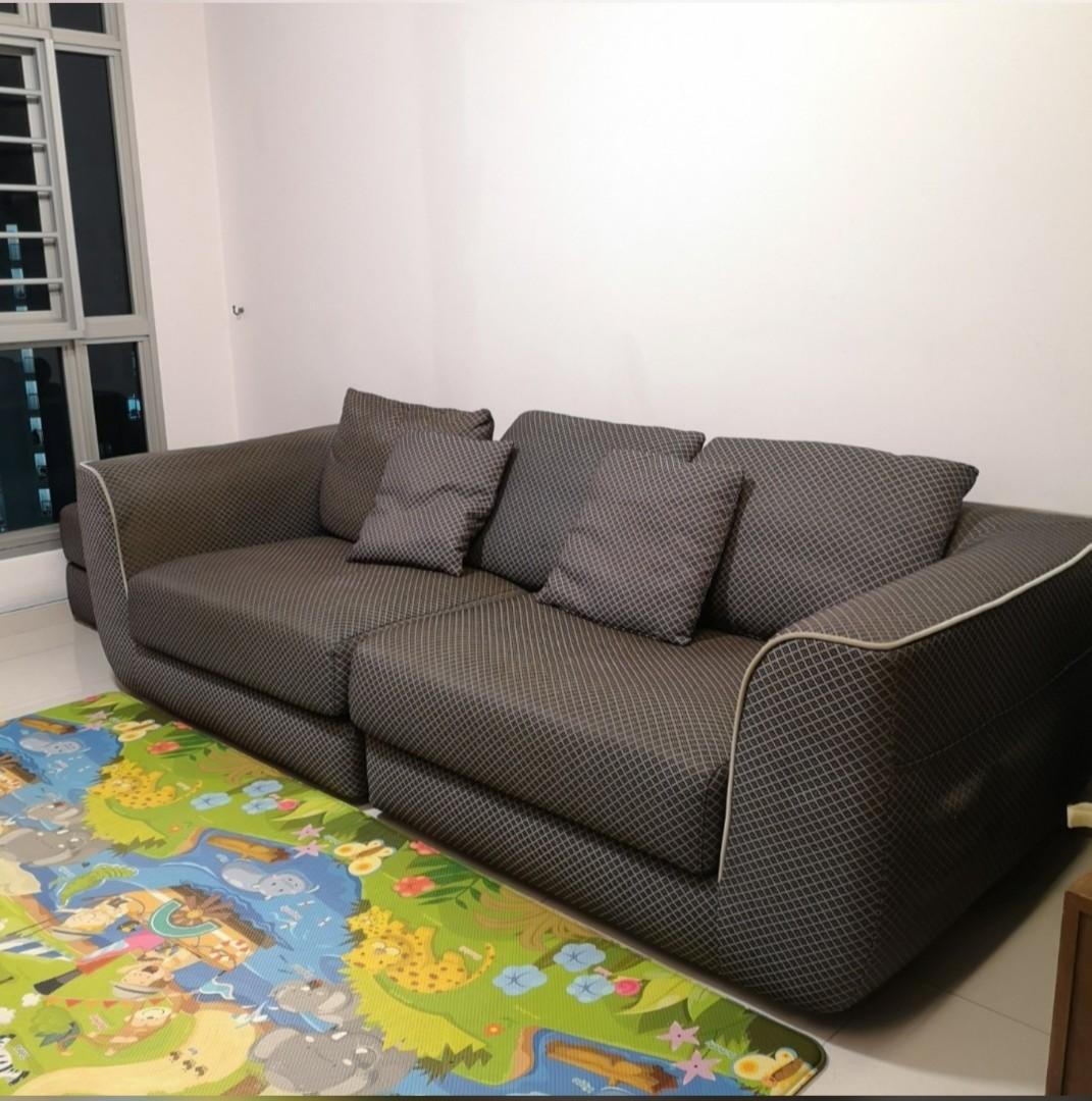 Fabric Sofa Furniture Sofas On Carousell