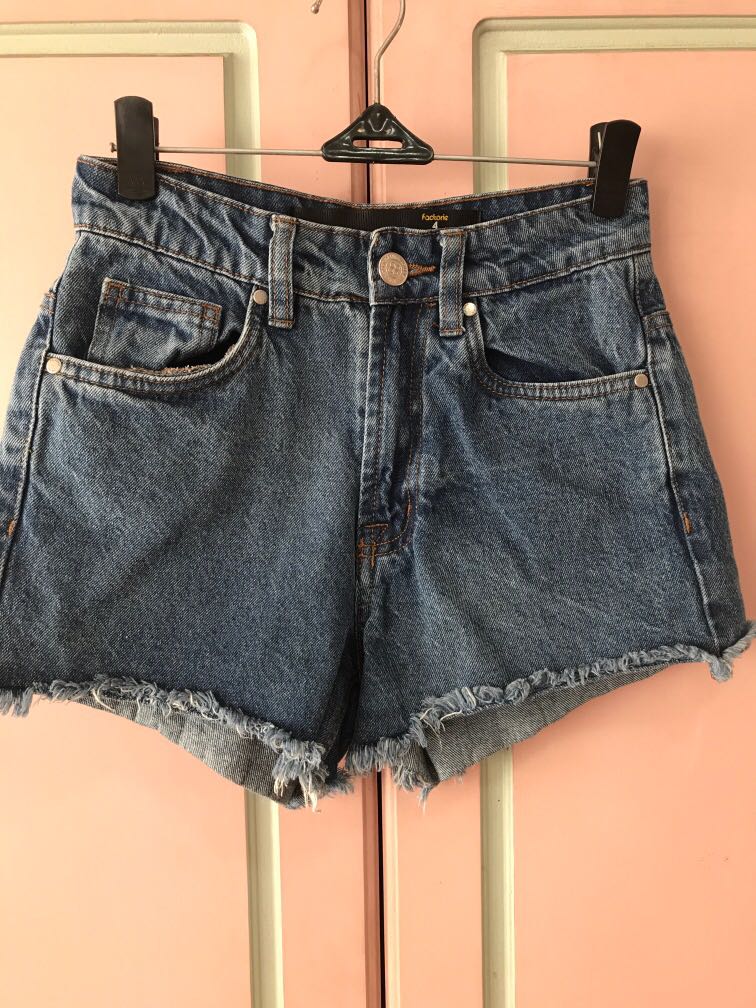 non stretch denim shorts