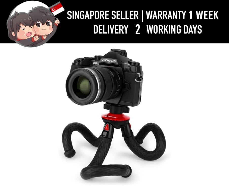 Phone Tripod Stand with Cell Phone Holder Clip for iPhone/Android Phone 3 in 1 Camera/Phone Tripod,Besking 12 Inch Flexible Camera Tripod for GoPro/Canon/Nikon/Sony DSLR Cam/Gopro Action Cam