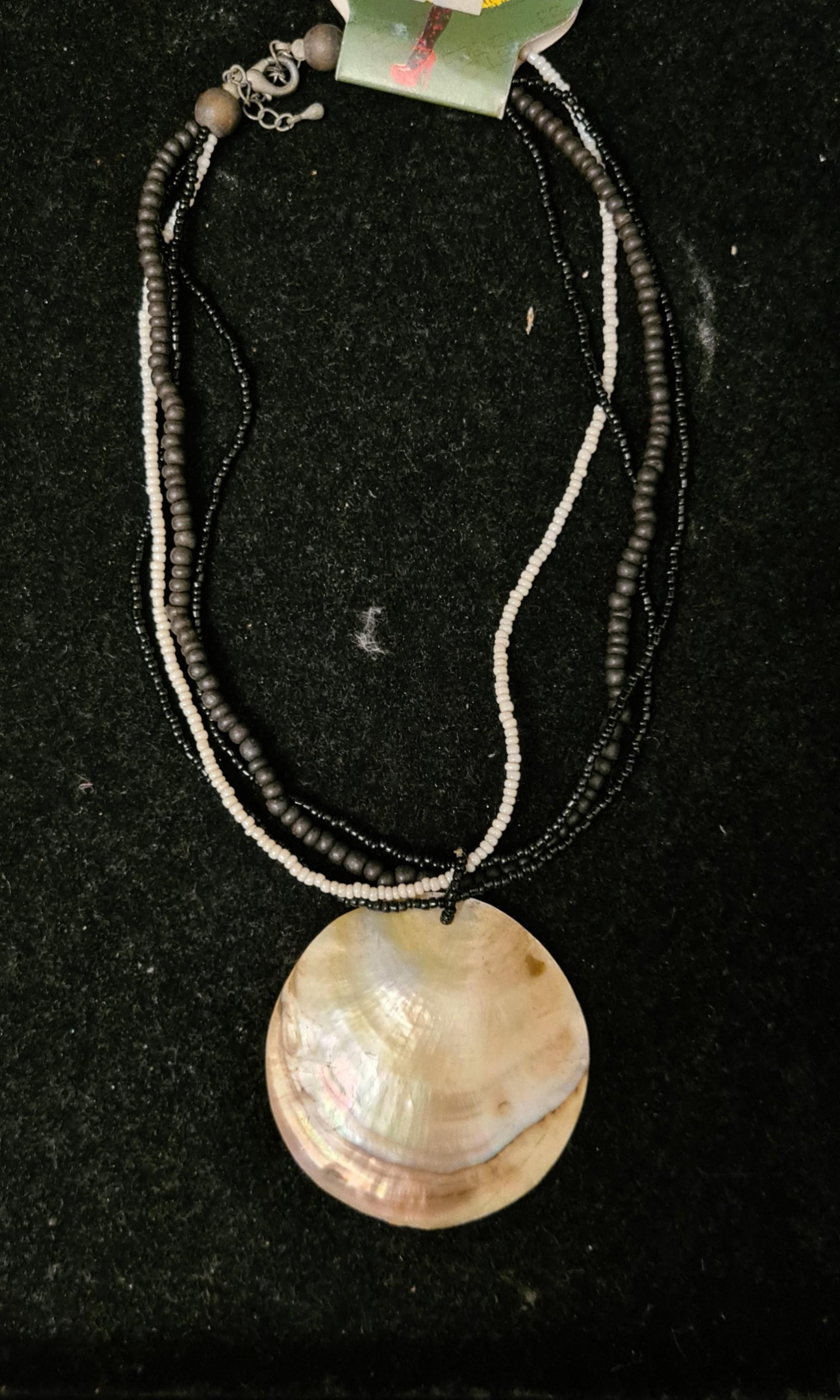 Handmade Capiz shell and beaded necklace Hawaii Women s Fashion