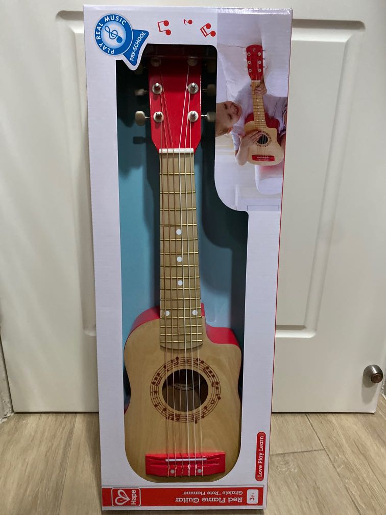 Hape red flame hot sale guitar