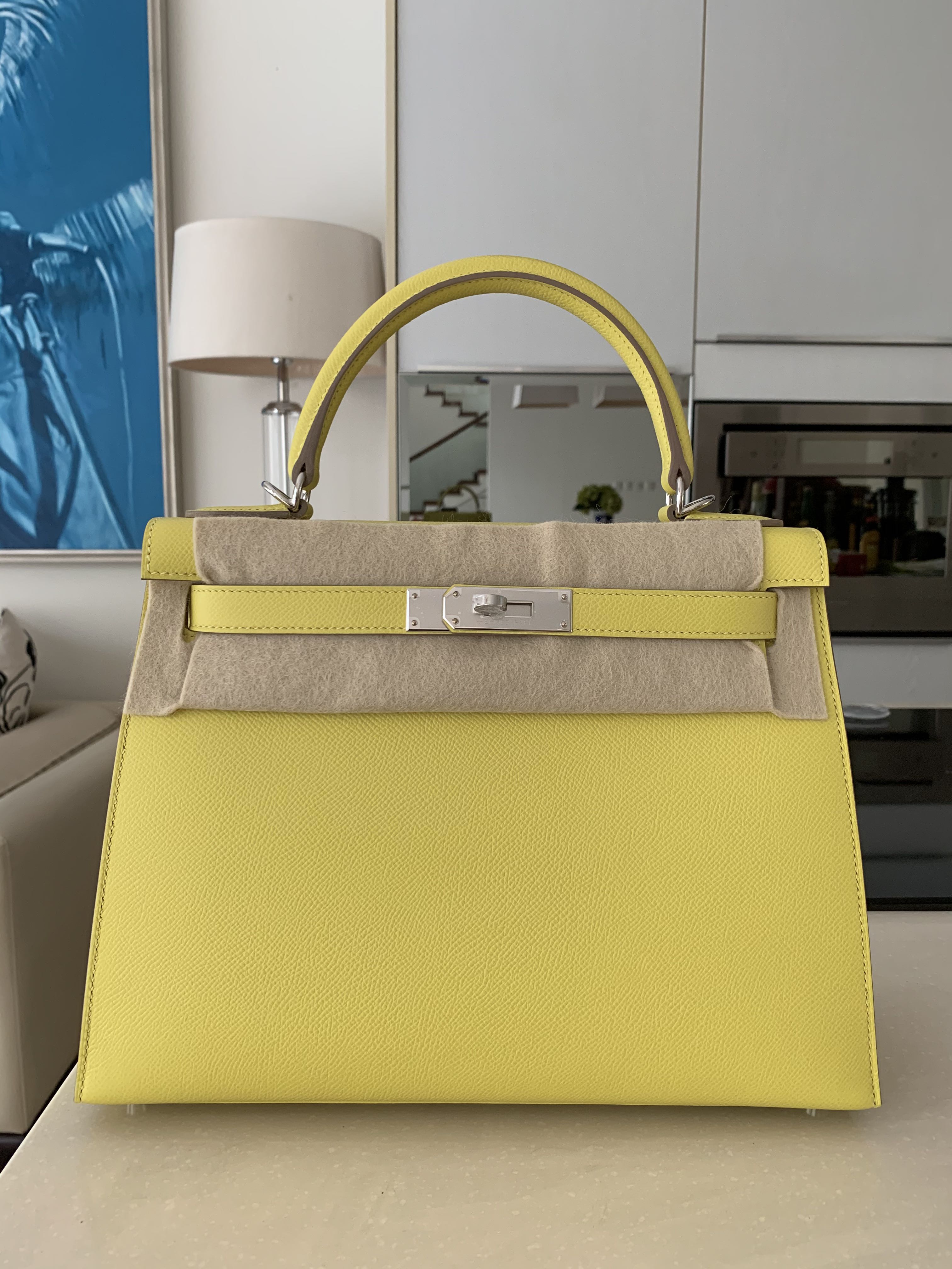 HERMES Epsom Kelly Sellier 28 Lime 1193278