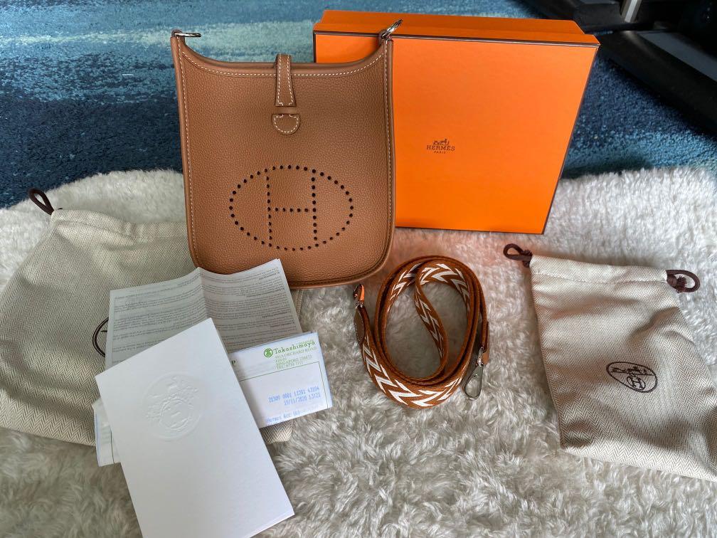 Hermès Mini Evelyne Gold/Gold - Vintage Lux