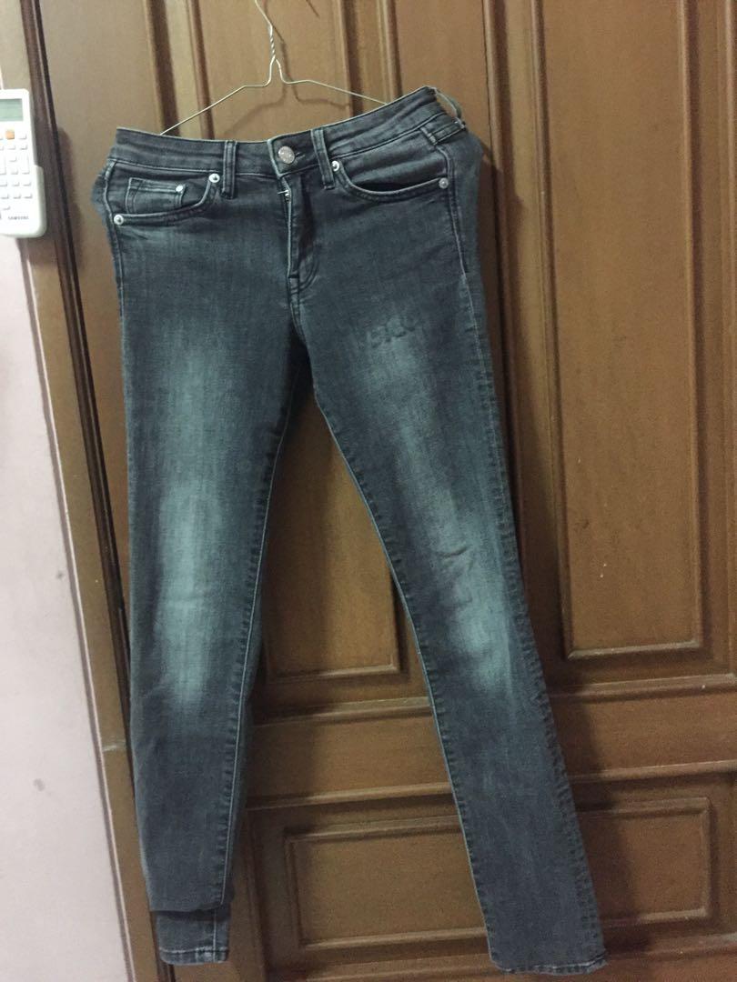 H\u0026M black acid wash jeans skinny jeans 