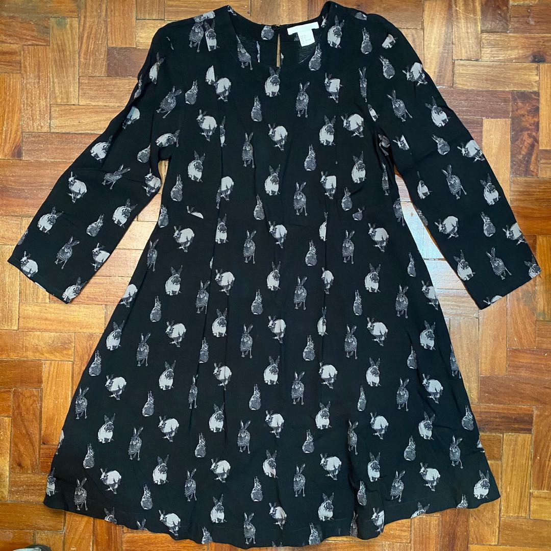 Rabbit print dress h & m store