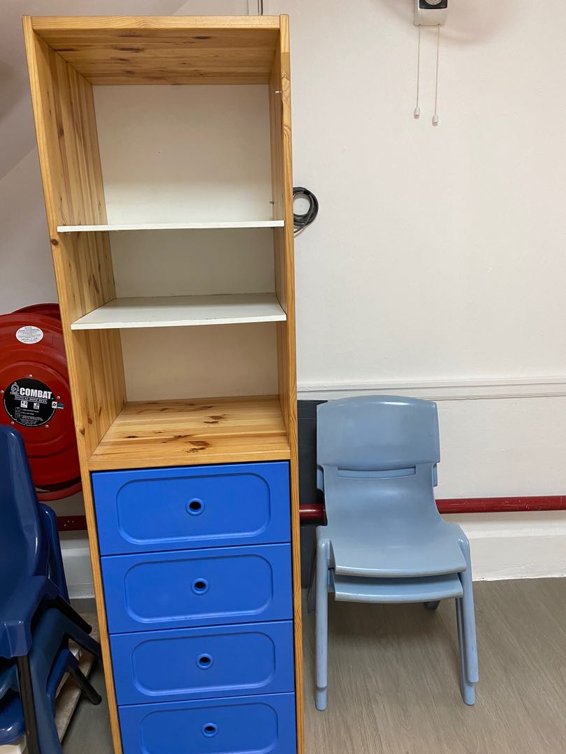 IKEA shelving unit with drawers, Furniture & Home Living, Furniture