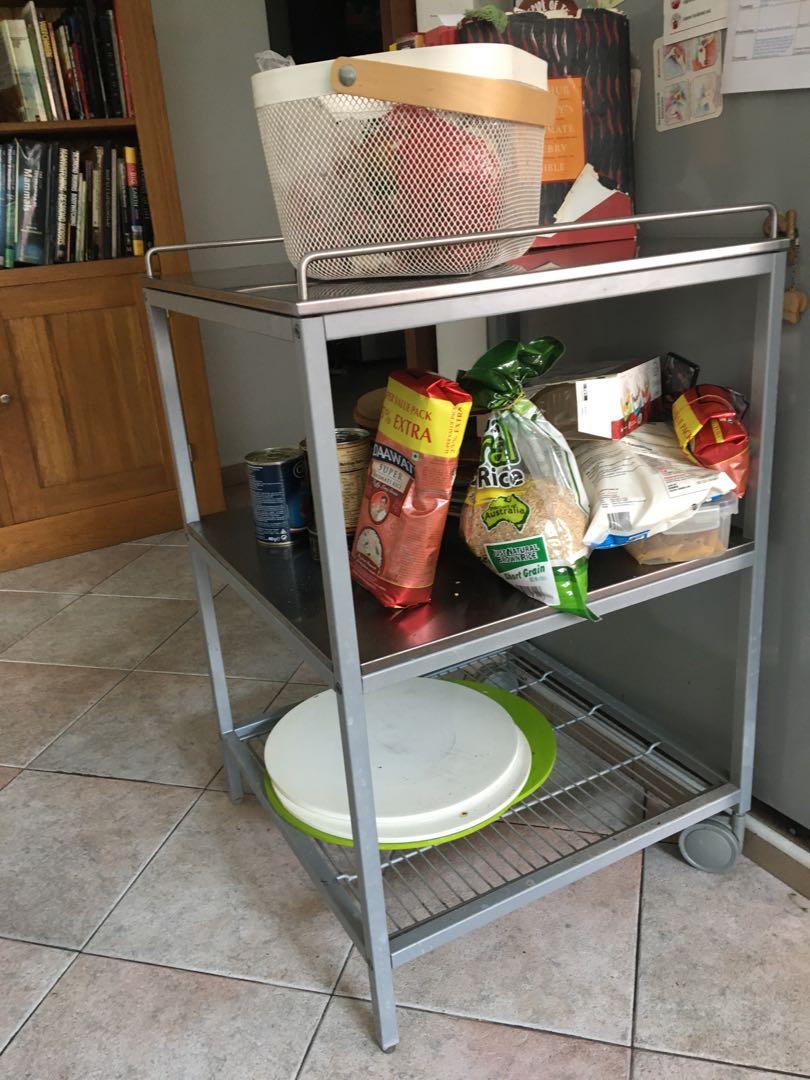 Ikea stainless steel kitchen shelving, Furniture & Home Living