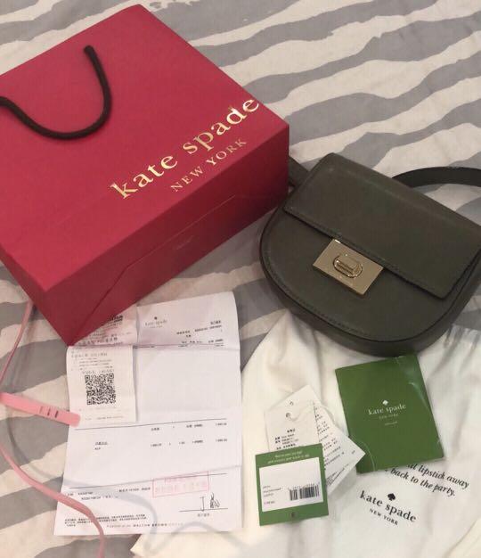 Kate Spade Greenwood Place Rita Leather Belt Bag in Olive