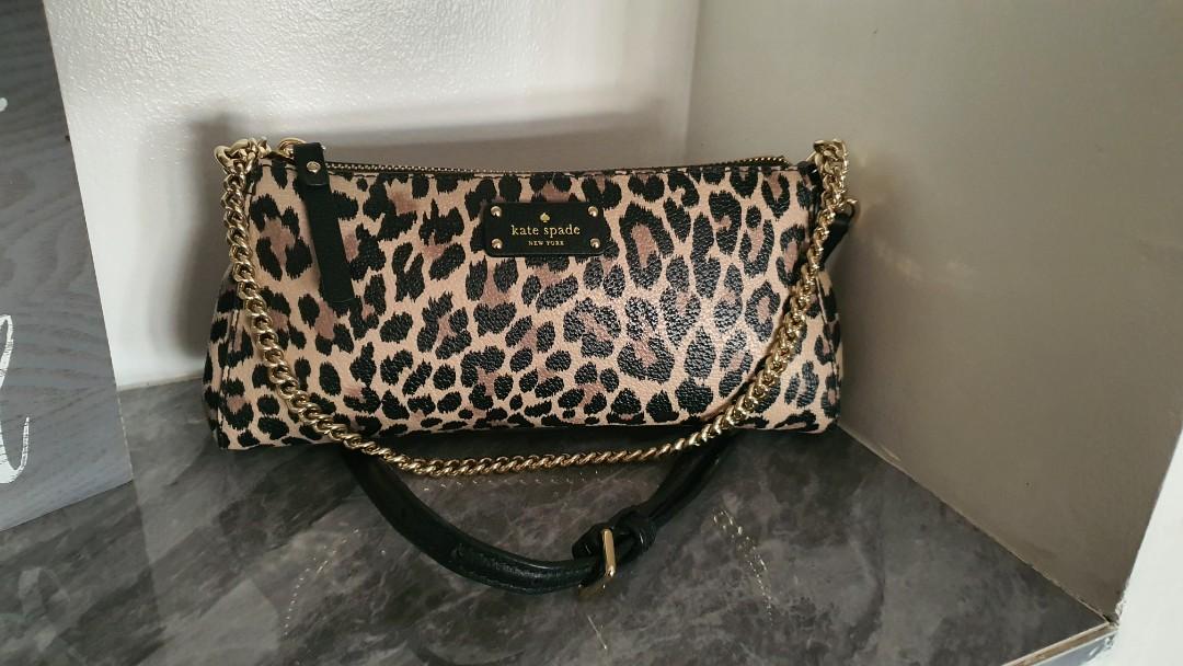 KATE SPADE LEOPARD PRINT CROSSBODY BAG, Women's Fashion, Bags & Wallets,  Cross-body Bags on Carousell