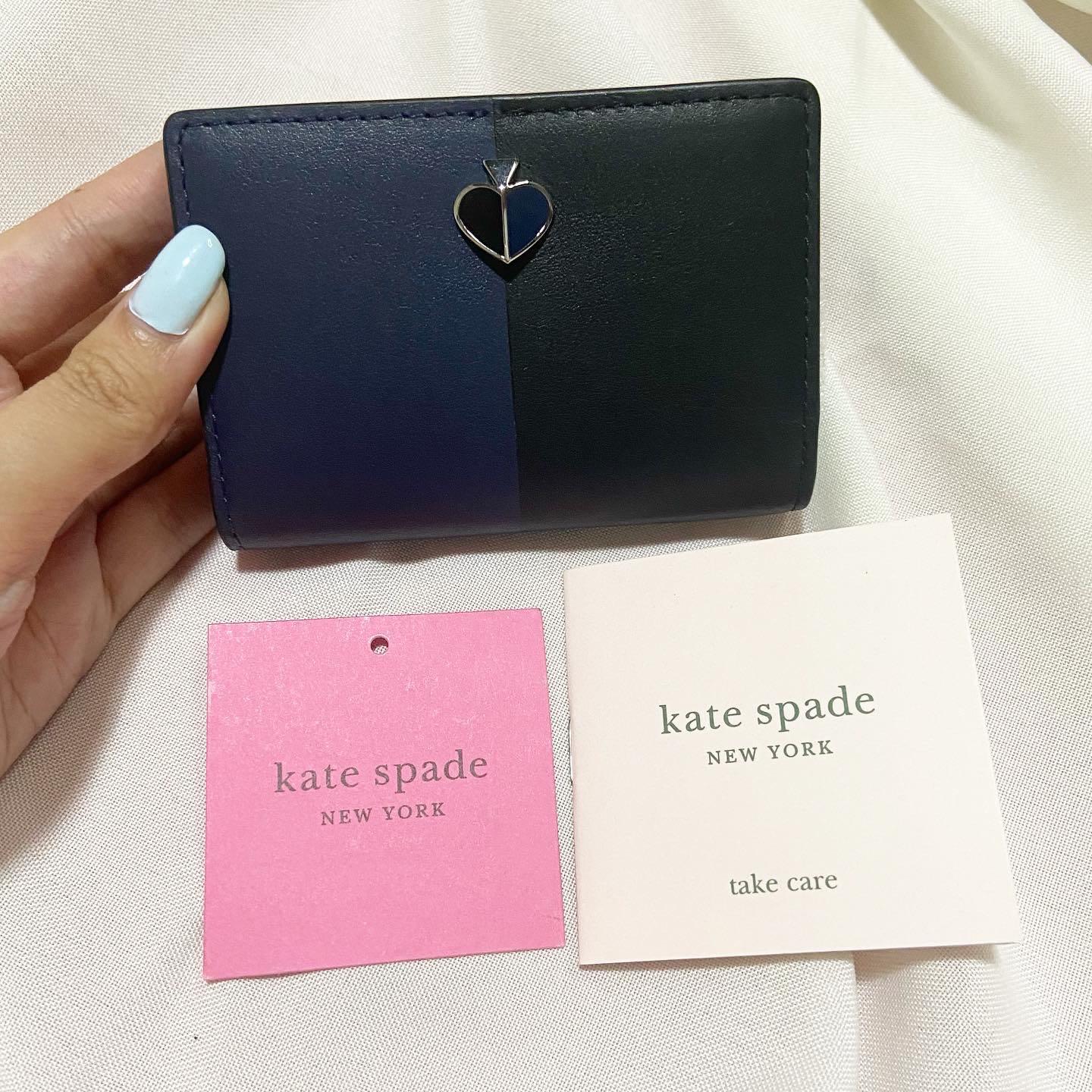 Kate Spade Nicola Bicolor Flap Card Case, Luxury, Bags & Wallets on  Carousell