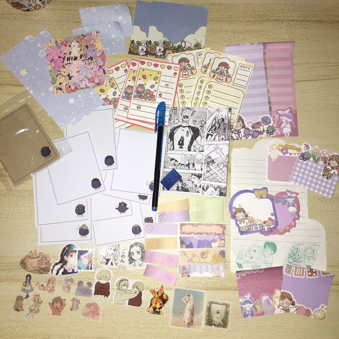 Download Kawaii Cute Anime Journal Kit Scrapbooking Kit Hobbies Toys Stationary Craft Craft Supplies Tools On Carousell