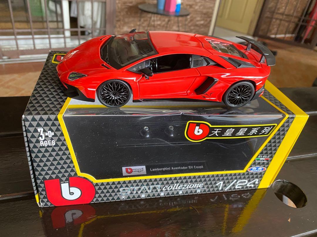 Lamborghini Aventador SV diecast car scale 1 24 Hobbies Toys