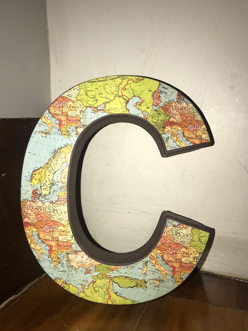 Letter C Room Decor, Furniture & Home Living, Home Improvement ...