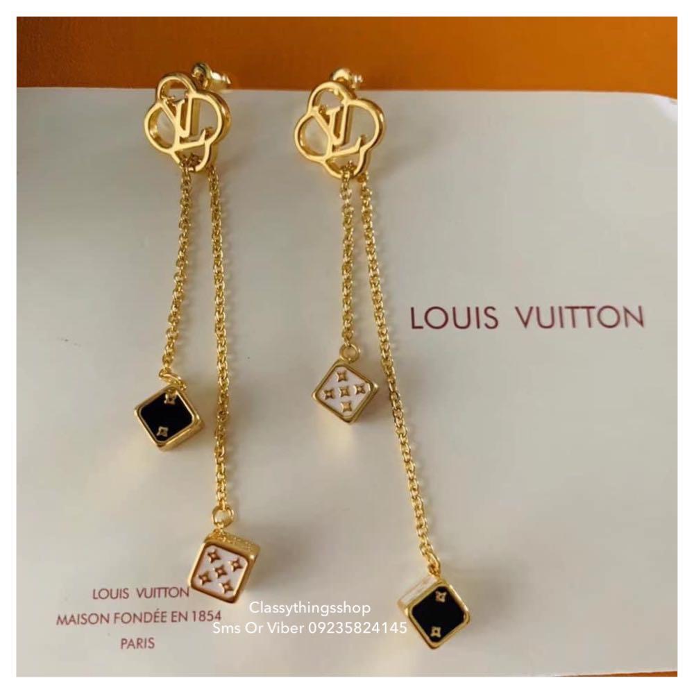 Louis Vuitton, Jewelry, Louis Vuitton Gamble Dice Gold Drop Earring