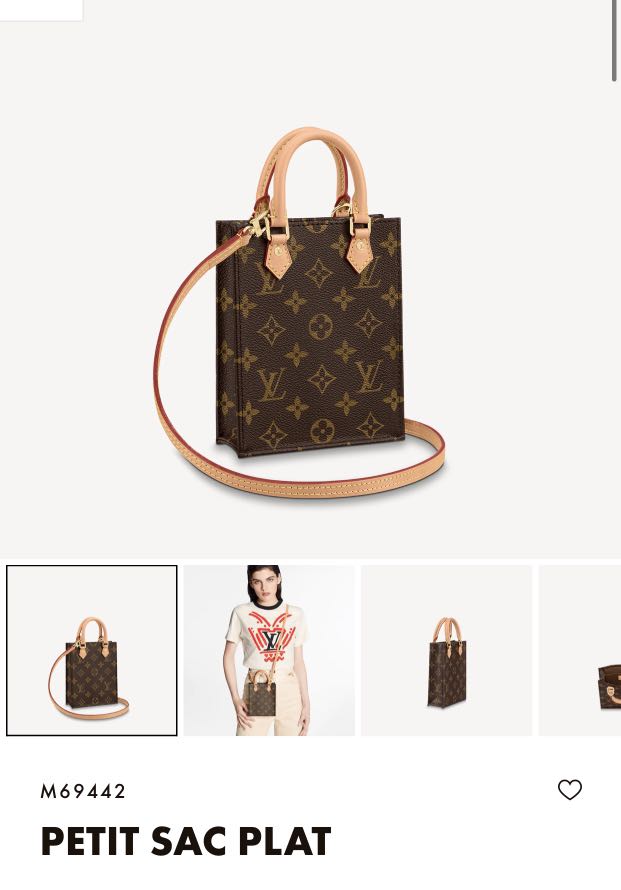 Louis Vuitton Petit Sac Plat Womens Shoulder Bag