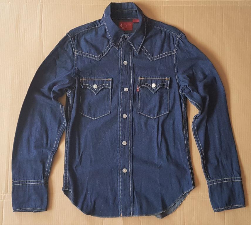 Red cheap jeans shirt