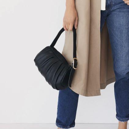 Mango pleats baguette bag 2025
