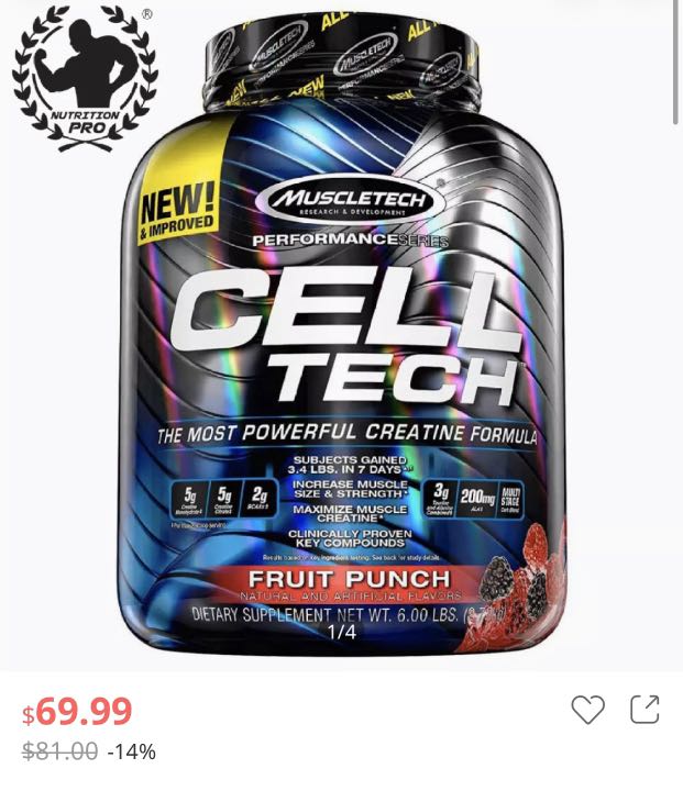 MuscleTech - Cell Tech Performance Series (6 LBS), Health & Nutrition ...