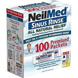 NeilMed Sinus Rins 全天然通鼻配方，預製洗鼻鹽粉，100 袋裝, 健康及營養食用品, 醫療用品和工具 - Carousell