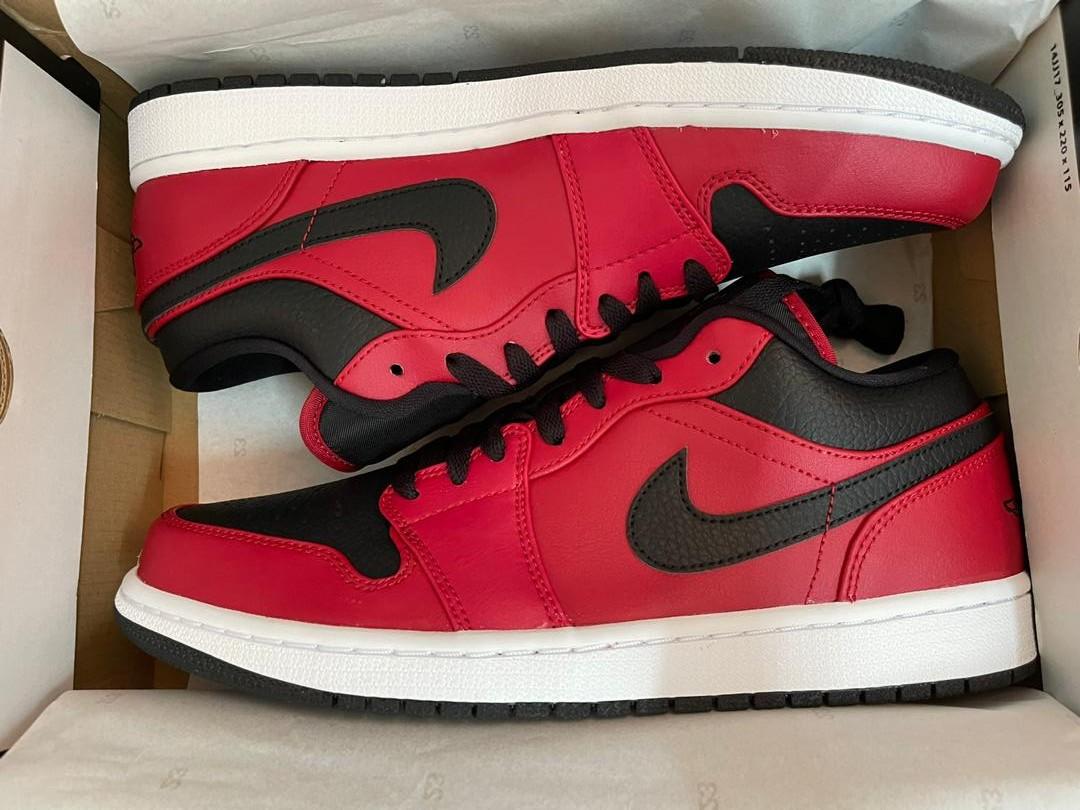 Nike Air Jordan 1 Low Reverse Bred Pebble Swoosh Men S Fashion Footwear Sneakers On Carousell Nike Air Jordan 1 Low Reverse Bred Pebble Swoosh Men S Fashion Footwear Sneakers On Carousell