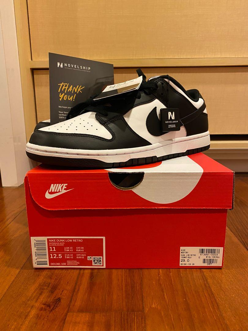 dunk retro black and white