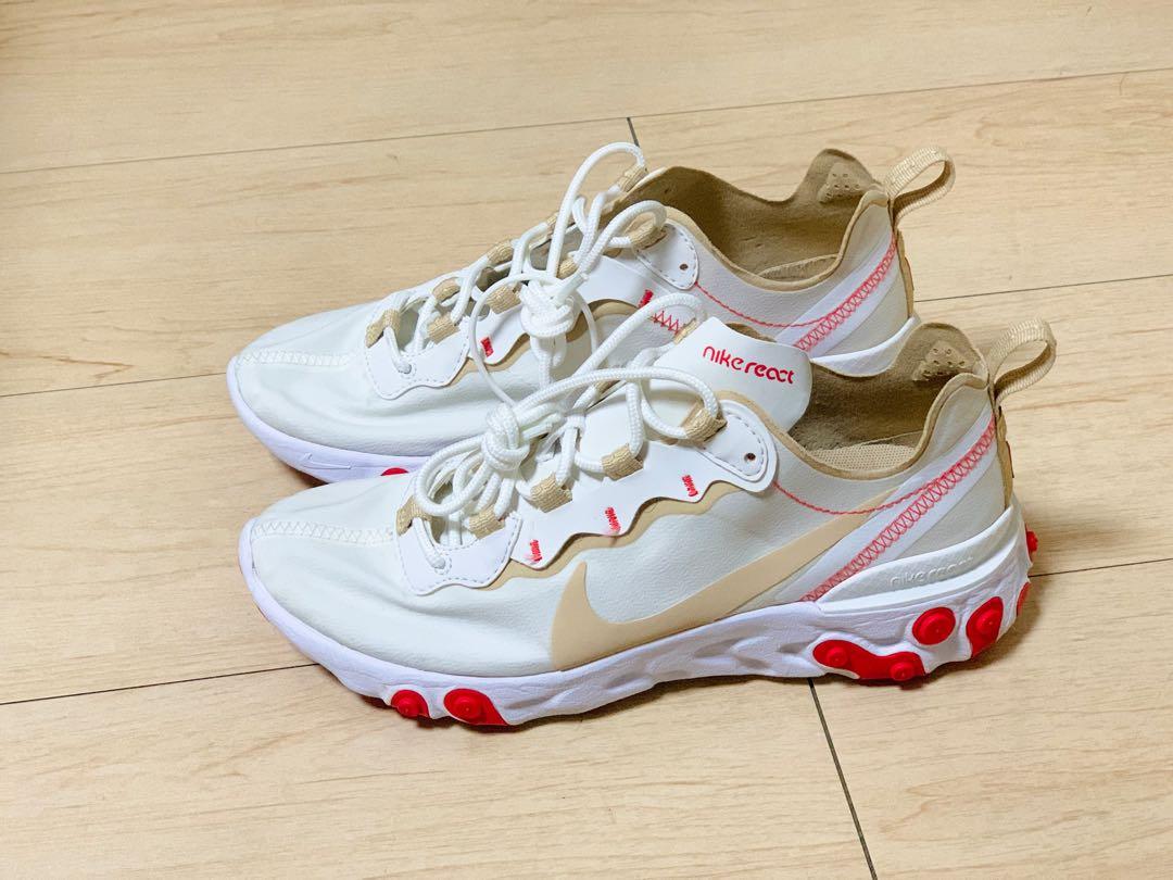 近新已送洗//NIKE REACT ELEMENT 55 女24cm, 她的時尚, 鞋, 運動鞋在