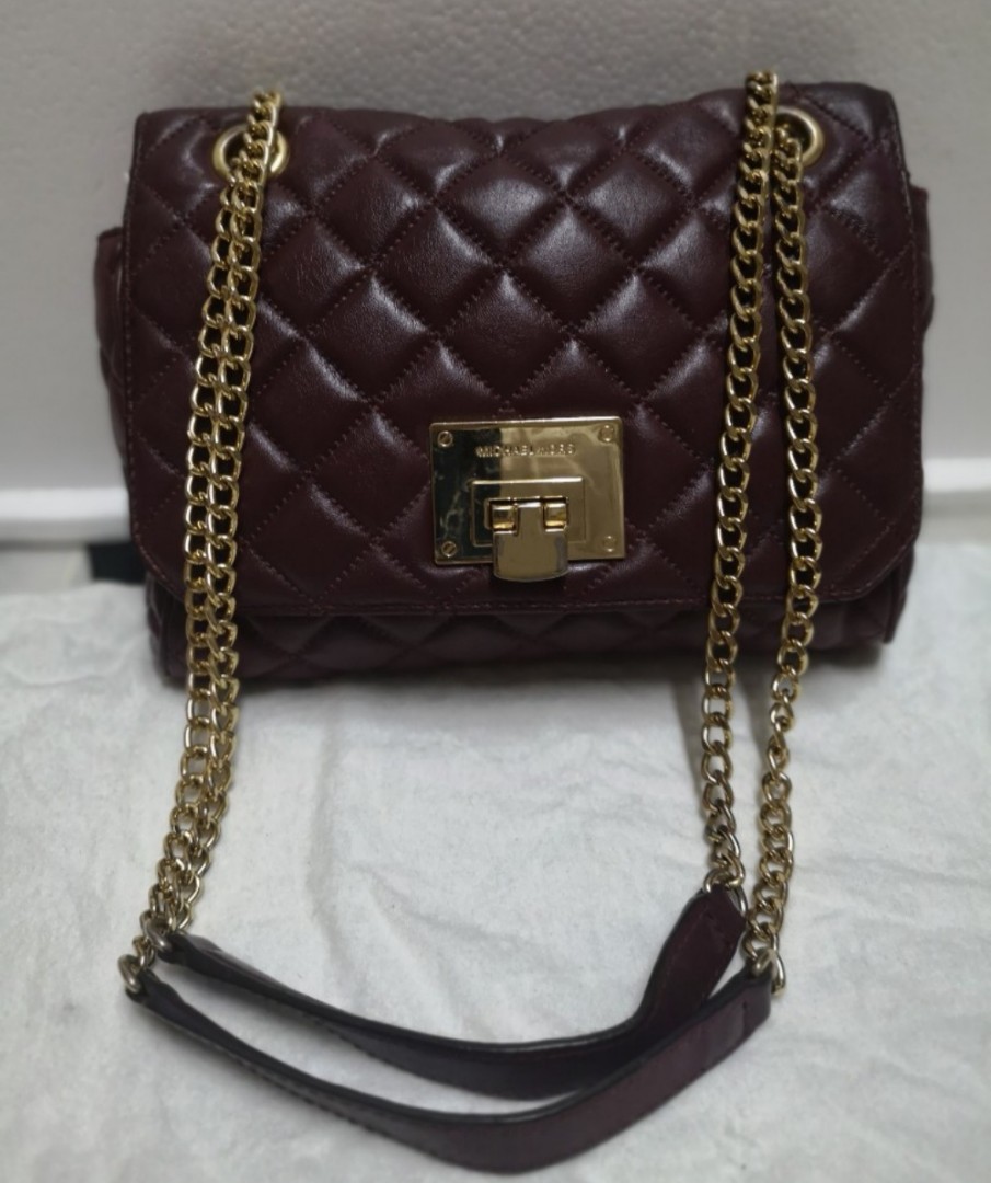 Michael kors lambskin top bag