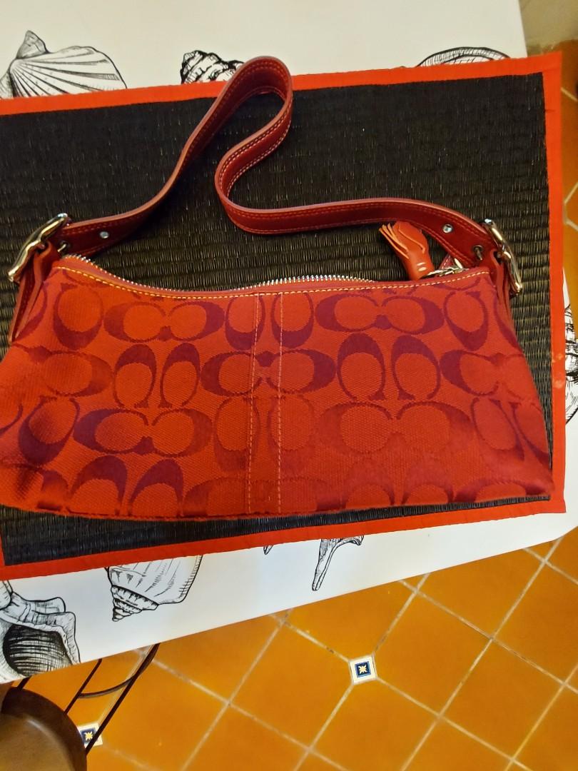 red coach shoulder bag