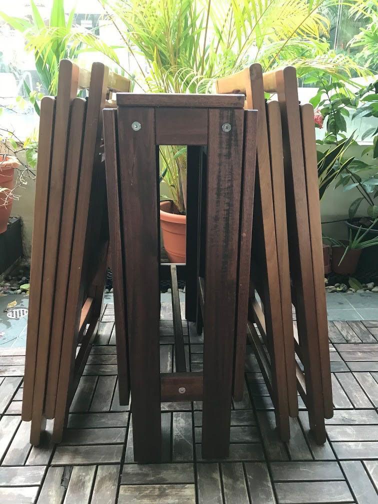 Outdoor Table and chairs IKEA APPLARO, Furniture & Home Living