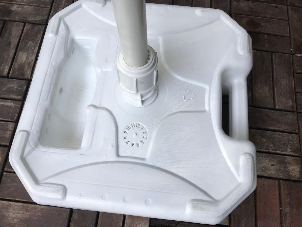 Outdoor umbrella and base IKEA SAMSO, Furniture & Home Living